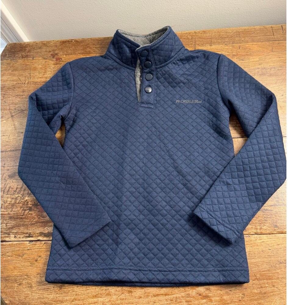 Properly Tied Navy Quilted Pullover size 5